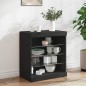 vidaXL Sideboard mit LED-Leuchten Schwarz 60,5x37x67 cm vidaXL Sideboard mit LED-Leuchten Schwarz 60,5x37x67 cm