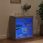 vidaXL Sideboard mit LED-Leuchten Betongrau 60,5x37x67 cm vidaXL Sideboard mit LED-Leuchten Betongrau 60,5x37x67 cm