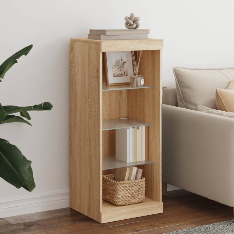vidaXL Sideboard mit LED-Leuchten Sonoma-Eiche 41x37x100 cm vidaXL Sideboard mit LED-Leuchten Sonoma-Eiche 41x37x100 cm