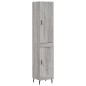 Highboard Grau Sonoma 34,5x34x180 cm Holzwerkstoff Highboard Grau Sonoma 34,5x34x180 cm Holzwerkstoff