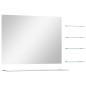 vidaXL Wandspiegel mit 5 Ablagen Silbern 80x60 cm vidaXL Wandspiegel mit 5 Ablagen Silbern 80x60 cm