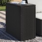 vidaXL Garten-Beistelltisch mit Glasplatte Schwarz 58x27,5x55cm Rattan vidaXL Garten-Beistelltisch mit Glasplatte Schwarz 58x27,5x55cm Rattan