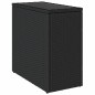 vidaXL Garten-Beistelltisch mit Glasplatte Schwarz 58x27,5x55cm Rattan vidaXL Garten-Beistelltisch mit Glasplatte Schwarz 58x27,5x55cm Rattan