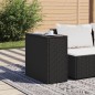 vidaXL Garten-Beistelltisch mit Glasplatte Schwarz 58x27,5x55cm Rattan vidaXL Garten-Beistelltisch mit Glasplatte Schwarz 58x27,5x55cm Rattan