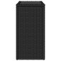 vidaXL Garten-Beistelltisch mit Glasplatte Schwarz 58x27,5x55cm Rattan vidaXL Garten-Beistelltisch mit Glasplatte Schwarz 58x27,5x55cm Rattan