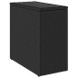 vidaXL Garten-Beistelltisch mit Glasplatte Schwarz 58x27,5x55cm Rattan vidaXL Garten-Beistelltisch mit Glasplatte Schwarz 58x27,5x55cm Rattan