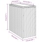 vidaXL Garten-Beistelltisch mit Glasplatte Schwarz 58x27,5x55cm Rattan vidaXL Garten-Beistelltisch mit Glasplatte Schwarz 58x27,5x55cm Rattan