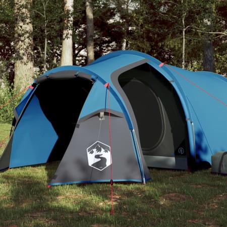 vidaXL Campingzelt 4 Personen Blau 360x135x105 cm 185T Taft