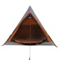 vidaXL Campingzelt 2 Personen Grau & Orange 200x120x88/62 cm 185T Taft vidaXL Campingzelt 2 Personen Grau & Orange 200x120x88/62 cm 185T Taft