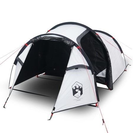 vidaXL Campingzelt 3 Personen Weiß 370x185x116 cm 190T Taft