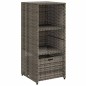 vidaXL Gartenschrank Grau 50x55x115 cm Poly Rattan vidaXL Gartenschrank Grau 50x55x115 cm Poly Rattan