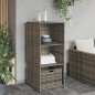 vidaXL Gartenschrank Grau 50x55x115 cm Poly Rattan vidaXL Gartenschrank Grau 50x55x115 cm Poly Rattan
