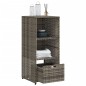 vidaXL Gartenschrank Grau 50x55x115 cm Poly Rattan vidaXL Gartenschrank Grau 50x55x115 cm Poly Rattan