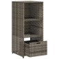 vidaXL Gartenschrank Grau 50x55x115 cm Poly Rattan vidaXL Gartenschrank Grau 50x55x115 cm Poly Rattan