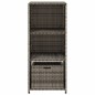 vidaXL Gartenschrank Grau 50x55x115 cm Poly Rattan vidaXL Gartenschrank Grau 50x55x115 cm Poly Rattan