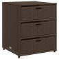 vidaXL Gartenschrank Braun 55x59x69 cm Poly Rattan vidaXL Gartenschrank Braun 55x59x69 cm Poly Rattan