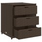 vidaXL Gartenschrank Braun 55x59x69 cm Poly Rattan vidaXL Gartenschrank Braun 55x59x69 cm Poly Rattan