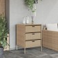 vidaXL Gartenschrank Beige 55x59x80 cm Poly Rattan vidaXL Gartenschrank Beige 55x59x80 cm Poly Rattan