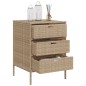 vidaXL Gartenschrank Beige 55x59x80 cm Poly Rattan vidaXL Gartenschrank Beige 55x59x80 cm Poly Rattan