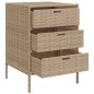 vidaXL Gartenschrank Beige 55x59x80 cm Poly Rattan vidaXL Gartenschrank Beige 55x59x80 cm Poly Rattan