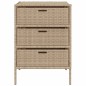 vidaXL Gartenschrank Beige 55x59x80 cm Poly Rattan vidaXL Gartenschrank Beige 55x59x80 cm Poly Rattan