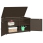 vidaXL Gartenschrank Braun 110x55x60,5 cm Poly Rattan vidaXL Gartenschrank Braun 110x55x60,5 cm Poly Rattan