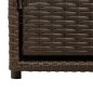 vidaXL Gartenschrank Braun 110x55x60,5 cm Poly Rattan vidaXL Gartenschrank Braun 110x55x60,5 cm Poly Rattan