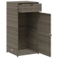 vidaXL Gartenschrank Grau 55x55x111 cm Poly Rattan vidaXL Gartenschrank Grau 55x55x111 cm Poly Rattan
