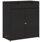 vidaXL Gartenschrank Schwarz 105x55x113 cm Poly Rattan vidaXL Gartenschrank Schwarz 105x55x113 cm Poly Rattan