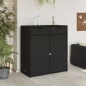 vidaXL Gartenschrank Schwarz 105x55x113 cm Poly Rattan vidaXL Gartenschrank Schwarz 105x55x113 cm Poly Rattan