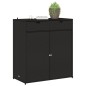 vidaXL Gartenschrank Schwarz 105x55x113 cm Poly Rattan vidaXL Gartenschrank Schwarz 105x55x113 cm Poly Rattan