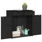 vidaXL Gartenschrank Schwarz 105x55x113 cm Poly Rattan vidaXL Gartenschrank Schwarz 105x55x113 cm Poly Rattan