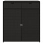 vidaXL Gartenschrank Schwarz 105x55x113 cm Poly Rattan vidaXL Gartenschrank Schwarz 105x55x113 cm Poly Rattan