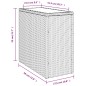 vidaXL Garten-Beistelltisch Glasplatte Beige 58x27,5x55 cm Poly Rattan