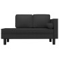 vidaXL Chaiselongue mit Kissen und Nackenrolle Schwarz Kunstleder vidaXL Chaiselongue mit Kissen und Nackenrolle Schwarz Kunstleder