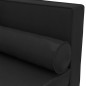 vidaXL Chaiselongue mit Kissen und Nackenrolle Schwarz Kunstleder vidaXL Chaiselongue mit Kissen und Nackenrolle Schwarz Kunstleder
