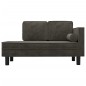 vidaXL Chaiselongue mit Kissen und Nackenrolle Dunkelgrau Samt vidaXL Chaiselongue mit Kissen und Nackenrolle Dunkelgrau Samt