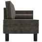 vidaXL Chaiselongue mit Kissen und Nackenrolle Dunkelgrau Samt vidaXL Chaiselongue mit Kissen und Nackenrolle Dunkelgrau Samt