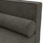 vidaXL Chaiselongue mit Kissen und Nackenrolle Dunkelgrau Samt vidaXL Chaiselongue mit Kissen und Nackenrolle Dunkelgrau Samt