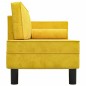 vidaXL Chaiselongue mit Kissen und Nackenrolle Gelb Samt vidaXL Chaiselongue mit Kissen und Nackenrolle Gelb Samt