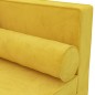 vidaXL Chaiselongue mit Kissen und Nackenrolle Gelb Samt vidaXL Chaiselongue mit Kissen und Nackenrolle Gelb Samt