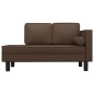 vidaXL Chaiselongue mit Kissen und Nackenrolle Braun Kunstleder vidaXL Chaiselongue mit Kissen und Nackenrolle Braun Kunstleder