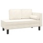 vidaXL Chaiselongue mit Kissen und Nackenrolle Creme Samt vidaXL Chaiselongue mit Kissen und Nackenrolle Creme Samt
