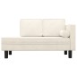 vidaXL Chaiselongue mit Kissen und Nackenrolle Creme Samt vidaXL Chaiselongue mit Kissen und Nackenrolle Creme Samt