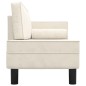 vidaXL Chaiselongue mit Kissen und Nackenrolle Creme Samt vidaXL Chaiselongue mit Kissen und Nackenrolle Creme Samt