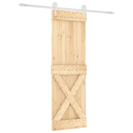 vidaXL Schiebetür mit Beschlag 70x210 cm Massivholz Kiefer
