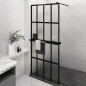 vidaXL Duschwand mit Ablage für Walk-In-Dusche Schwarz 90x195 cm ESG vidaXL Duschwand mit Ablage für Walk-In-Dusche Schwarz 90x195 cm ESG