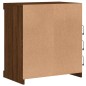 vidaXL Sideboard mit LED-Leuchten Braun Eichen-Optik 60,5x37x67 cm vidaXL Sideboard mit LED-Leuchten Braun Eichen-Optik 60,5x37x67 cm