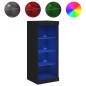 vidaXL Sideboard mit LED-Leuchten Schwarz 41x37x100 cm vidaXL Sideboard mit LED-Leuchten Schwarz 41x37x100 cm