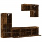 vidaXL 6-tlg. Wohnwand mit LED-Beleuchtung Räuchereiche Holzwerkstoff vidaXL 6-tlg. Wohnwand mit LED-Beleuchtung Räuchereiche Holzwerkstoff